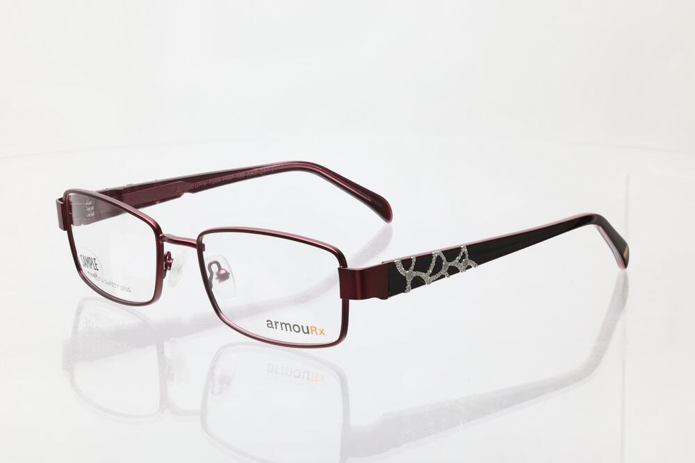 ArmouRx 7008 PRP 53-17-135mm Eyeglass FRAMES ONLY - NEW WITH DEFECTS - READ